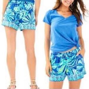 Lilly Pulitzer Women's Katia High Tide Drawstring Shorts Size S